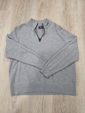 UNTUCKit Men's Light Grey Half-Zip Sweater